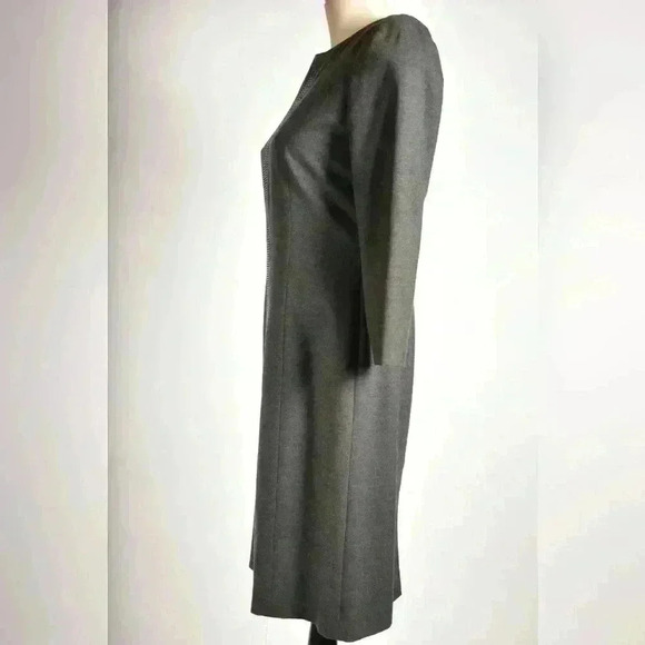 ALBERTA FERRETTI Grey Wool  Sequin 3/4 Sleeve Knee Length Tunic Dress 6US Italy - Picture 2 of 12